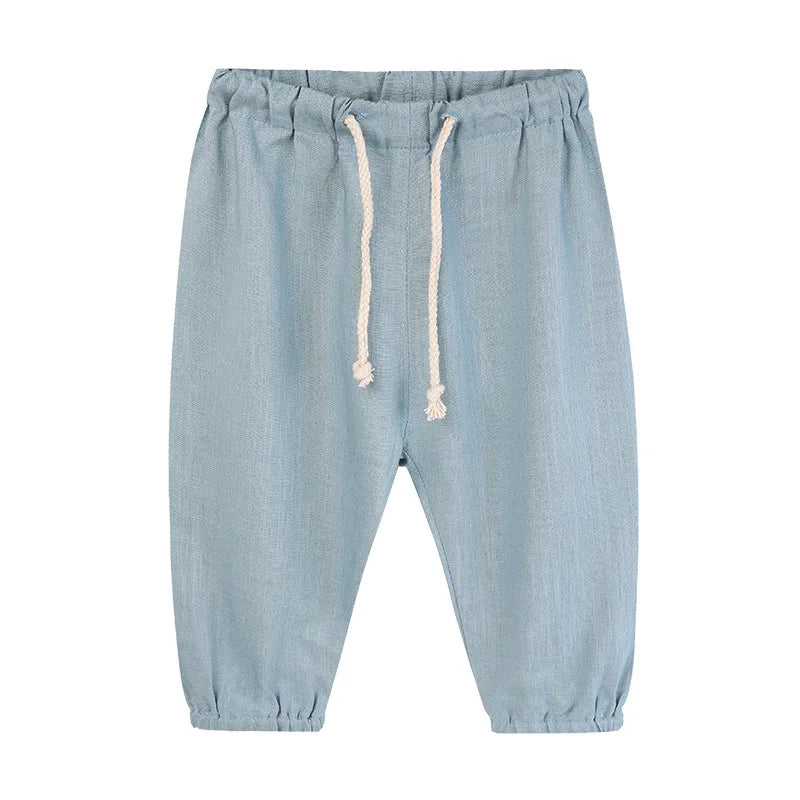 Children's Cotton And Linen Trousers
