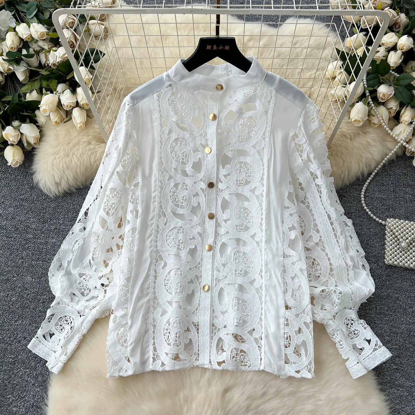 Autumn Crochet White Lace Embroidery