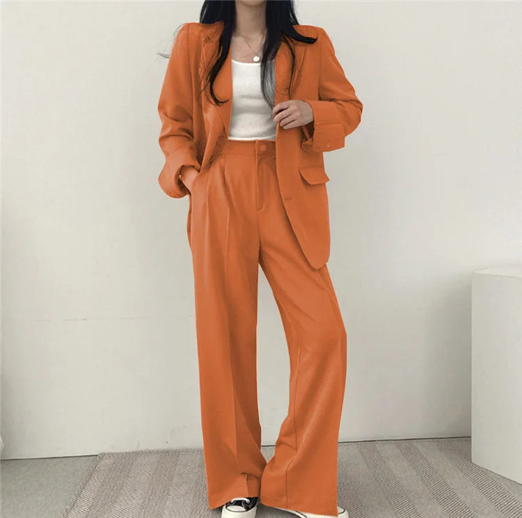 Fall Fashion Long Sleeve Blazer Mujer Pant Sets Blazers Women 2024 Casual Womens 2 Piece Outfit Set Suits Outwear