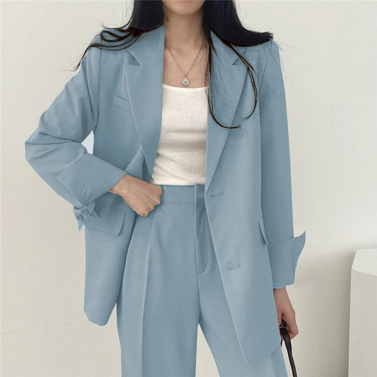 Fall Fashion Long Sleeve Blazer Mujer Pant Sets Blazers Women 2024 Casual Womens 2 Piece Outfit Set Suits Outwear