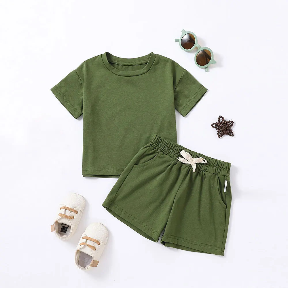 T-shirts and Shorts Boy and Girl Outfits Suits