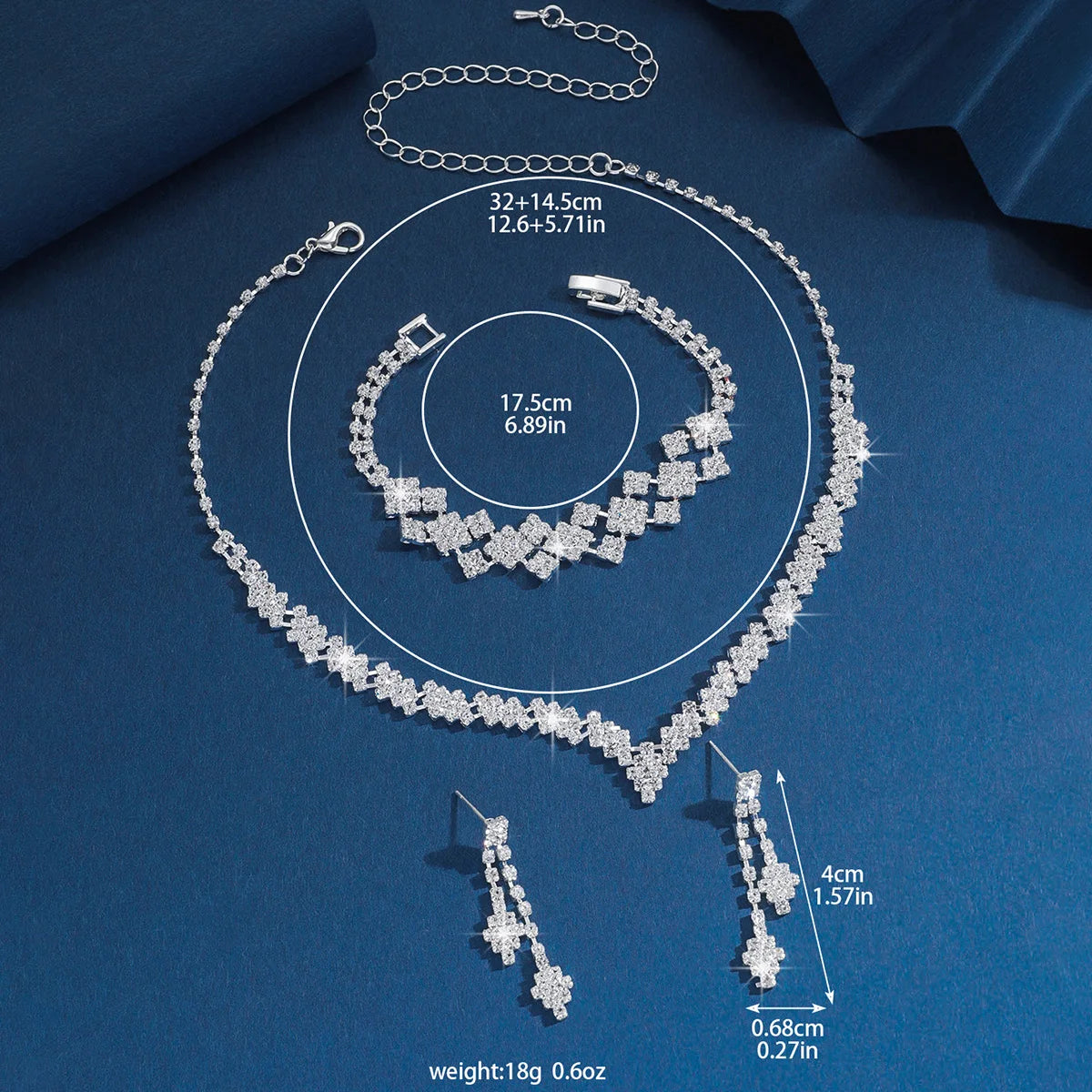 3pcs Jewelry zircon Set