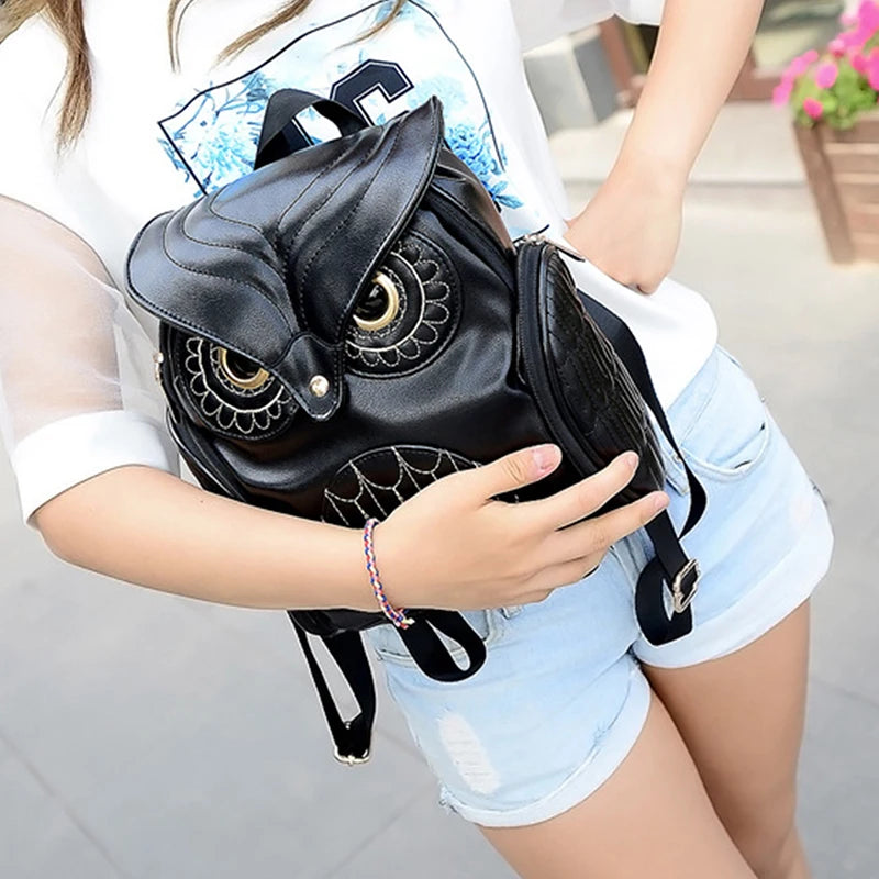 PU Embossed Owl Backpack