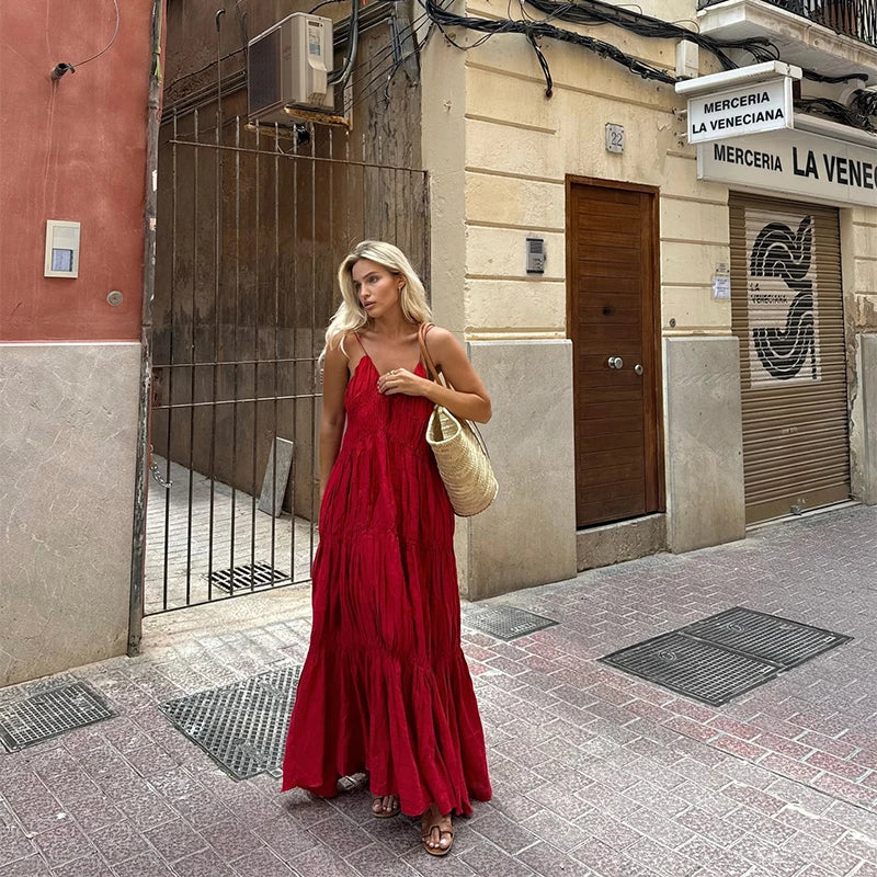 Casual Loose Pleat Dress