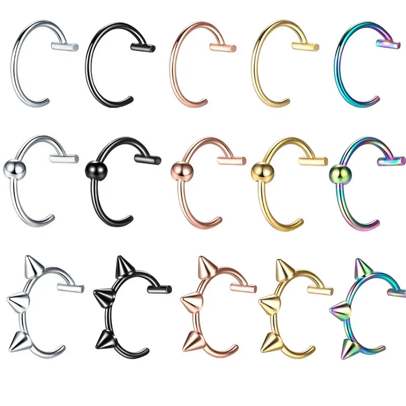 1Pc Nose Ring Hoop Septum Rings