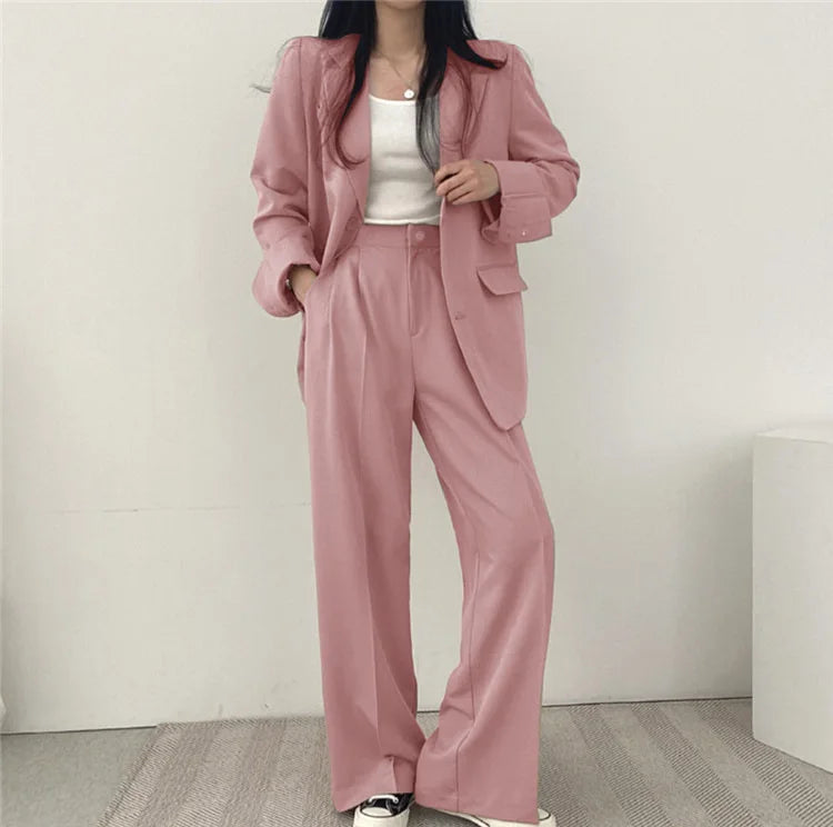 Fall Fashion Long Sleeve Blazer Mujer Pant Sets Blazers Women 2024 Casual Womens 2 Piece Outfit Set Suits Outwear
