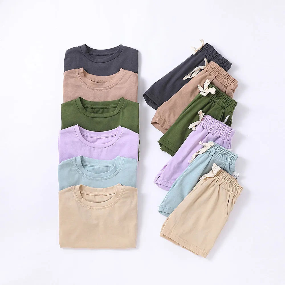 T-shirts and Shorts Boy and Girl Outfits Suits