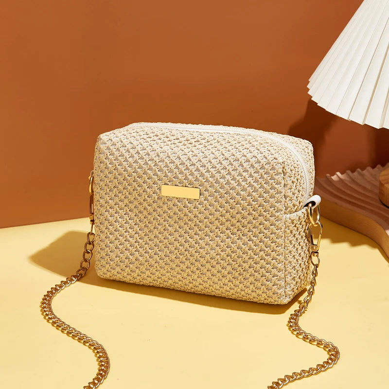 Rattan Knitting Women Straw Bag