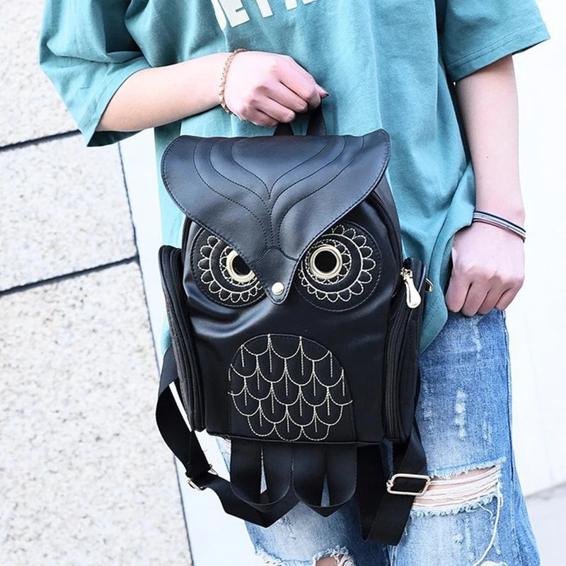 PU Embossed Owl Backpack