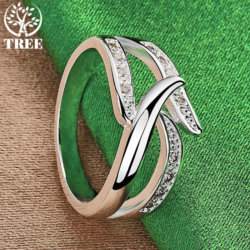 925 Sterling Silver Zircon Ring