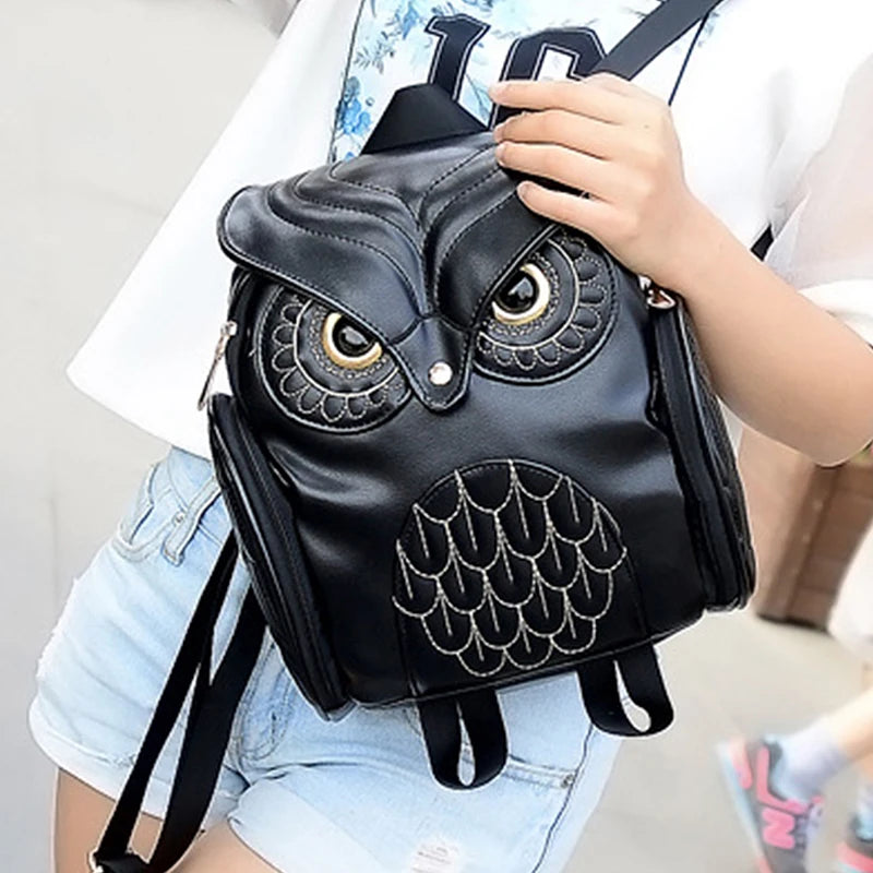 PU Embossed Owl Backpack