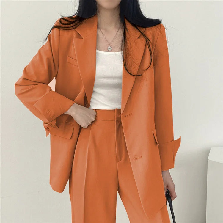 Fall Fashion Long Sleeve Blazer Mujer Pant Sets Blazers Women 2024 Casual Womens 2 Piece Outfit Set Suits Outwear