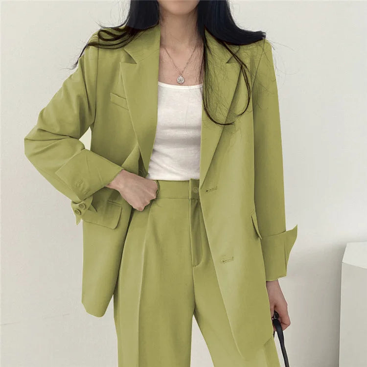 Fall Fashion Long Sleeve Blazer Mujer Pant Sets Blazers Women 2024 Casual Womens 2 Piece Outfit Set Suits Outwear