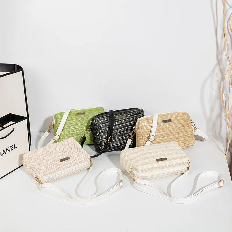 Rattan Knitting Women Straw Bag