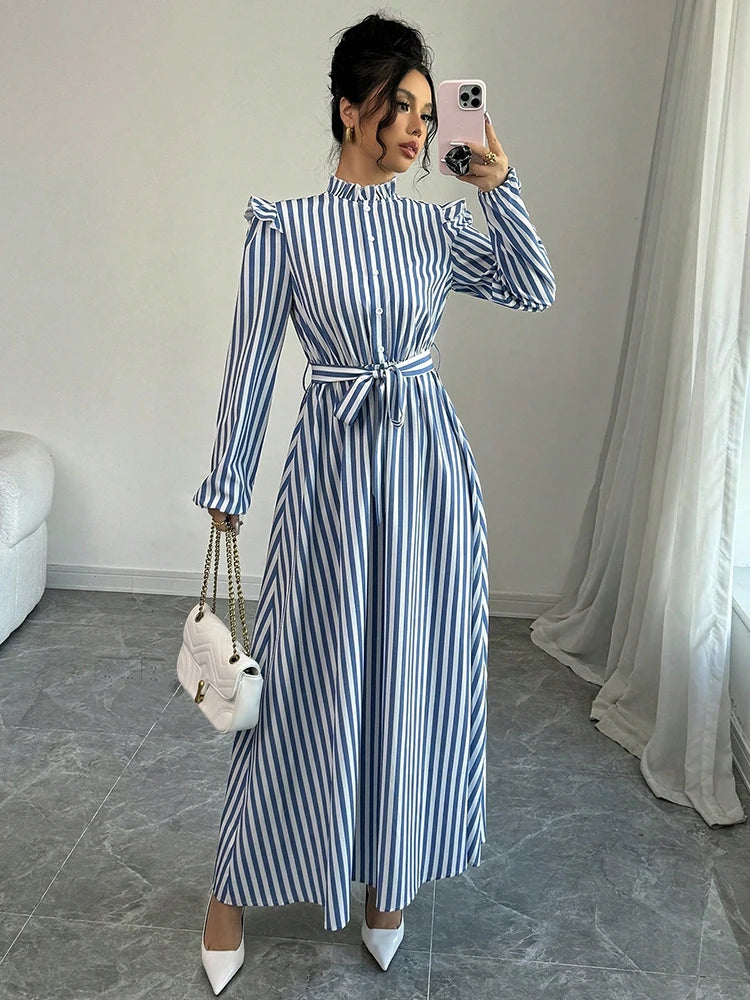 Vintage Cinch Long Sleeve Dress