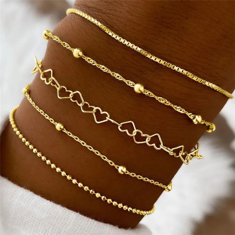 Trendy Geometric Link Chain Bracelet