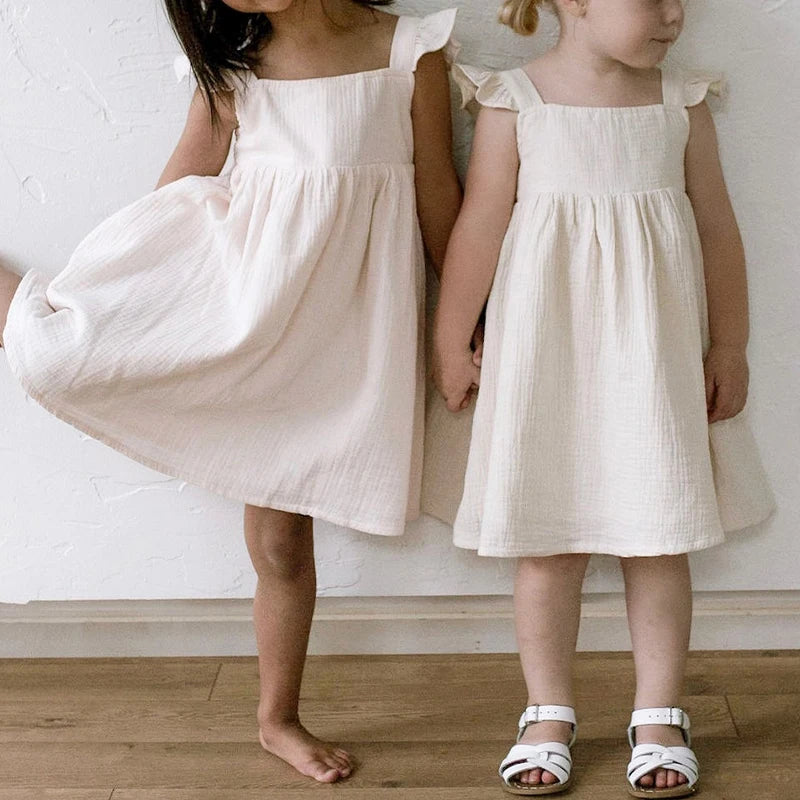 Girls Dress With Lines
