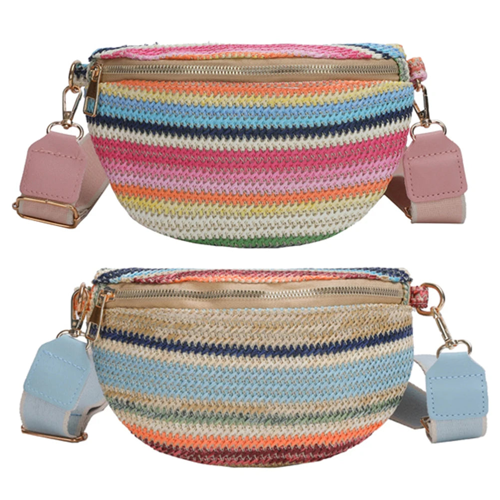 Rainbow Striped Fanny Pack Bum Bag