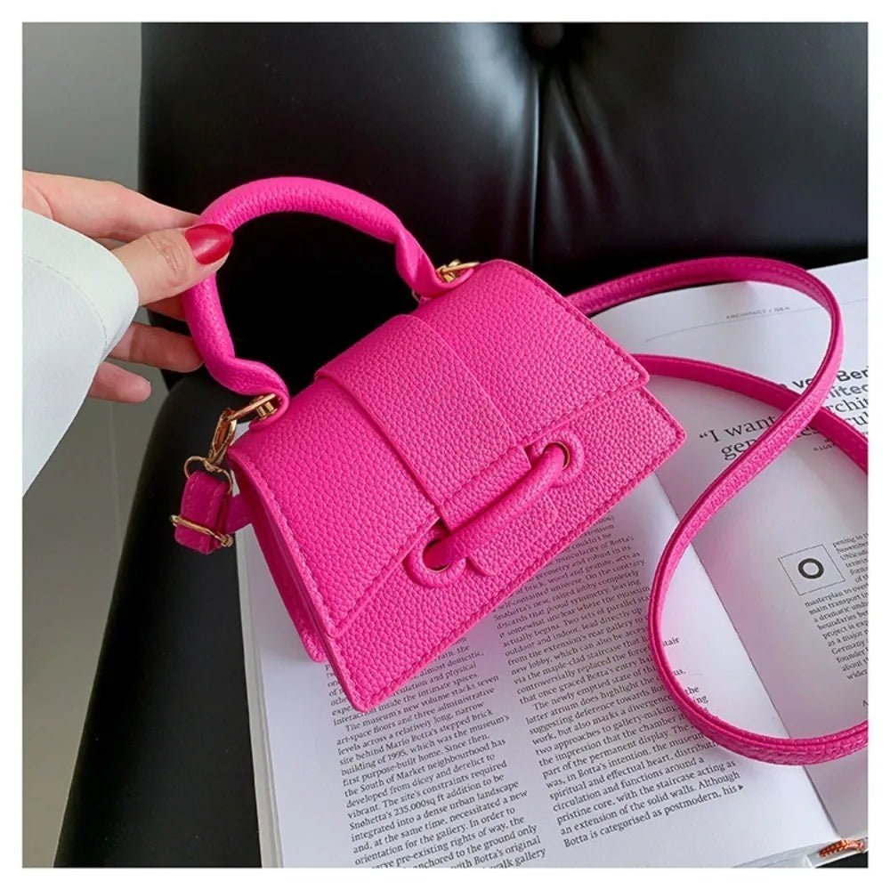 Solid Color PU Leather Bag