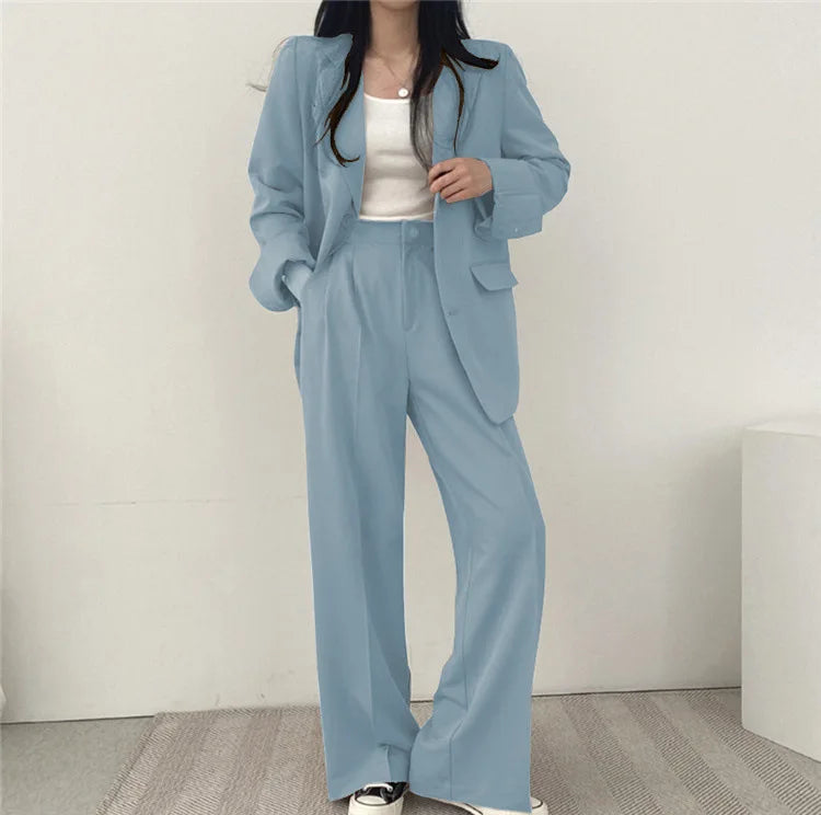 Fall Fashion Long Sleeve Blazer Mujer Pant Sets Blazers Women 2024 Casual Womens 2 Piece Outfit Set Suits Outwear