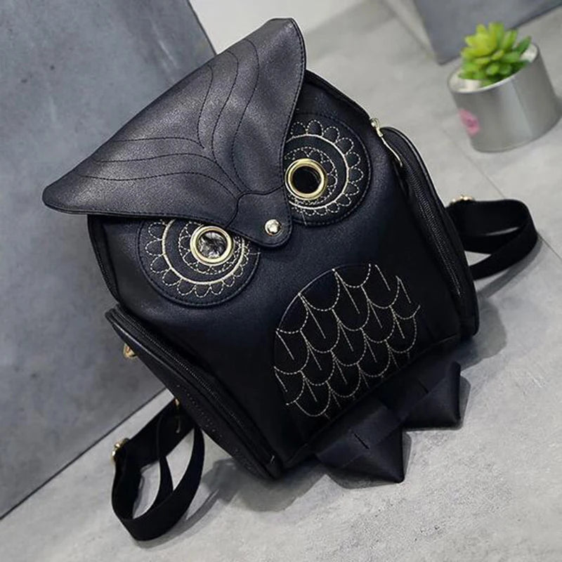 PU Embossed Owl Backpack