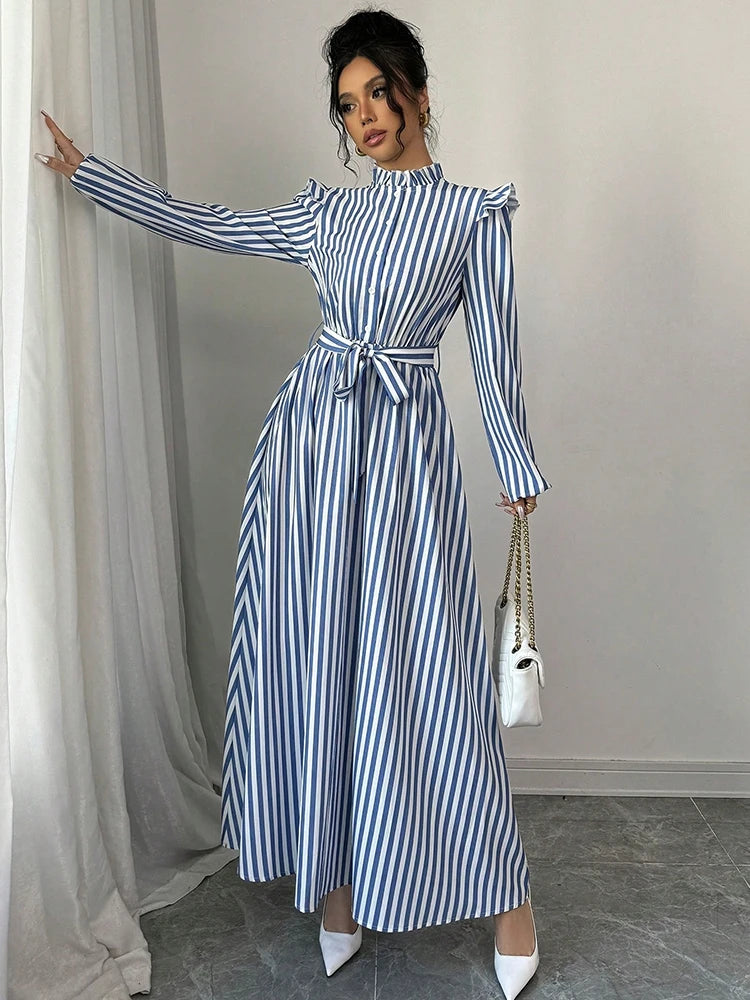 Vintage Cinch Long Sleeve Dress