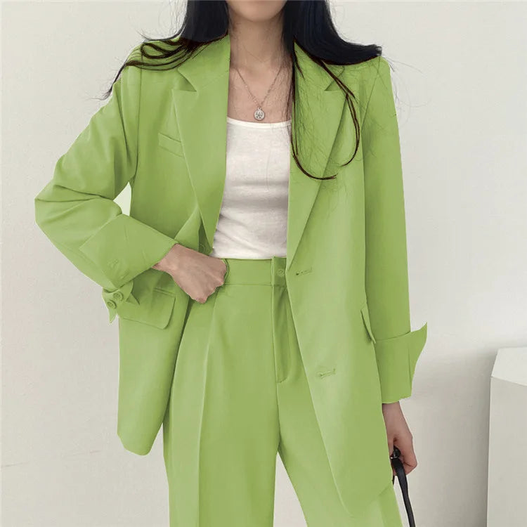 Fall Fashion Long Sleeve Blazer Mujer Pant Sets Blazers Women 2024 Casual Womens 2 Piece Outfit Set Suits Outwear
