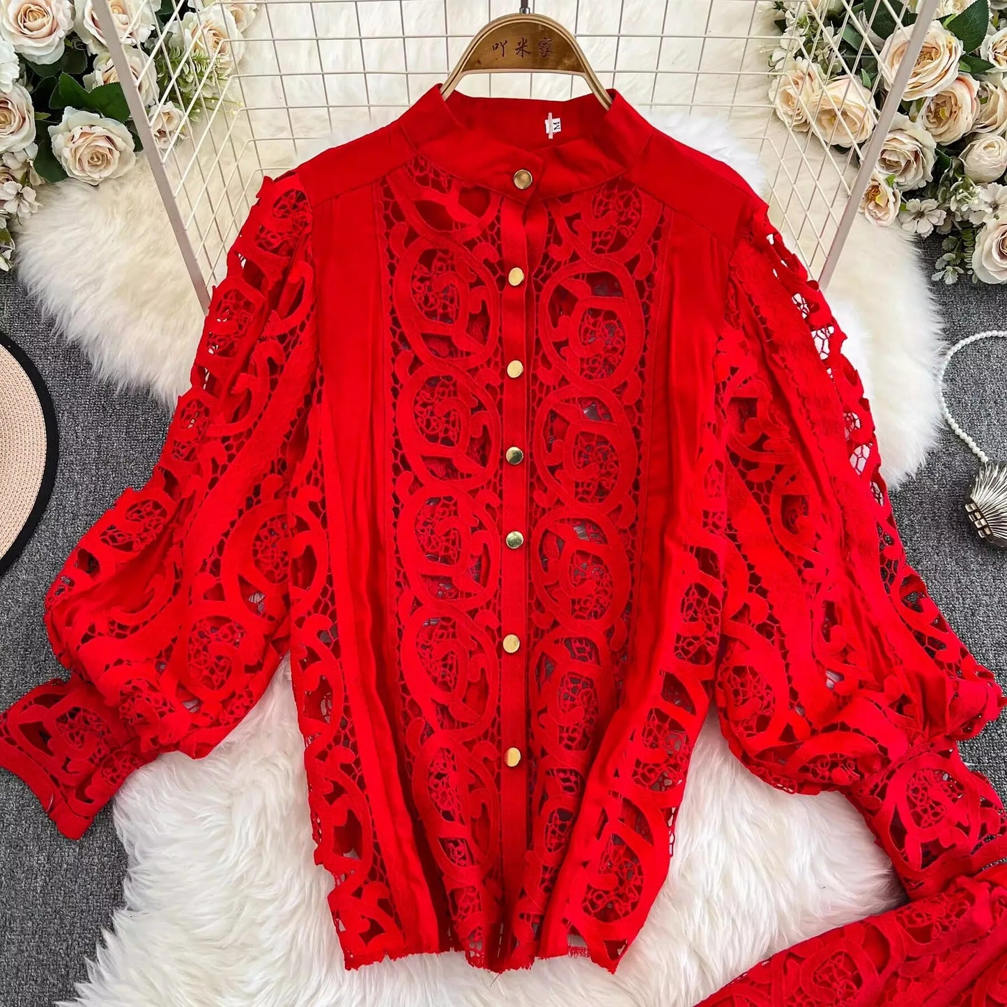 Autumn Crochet White Lace Embroidery