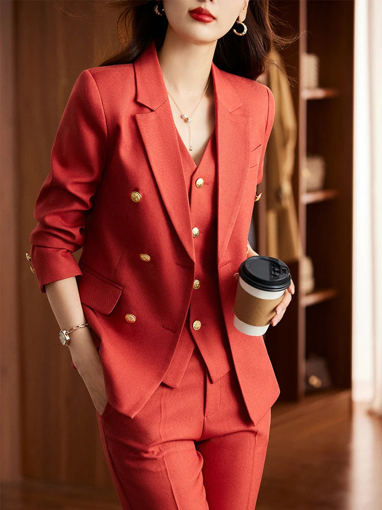 Vest Blazer and Pant Suit