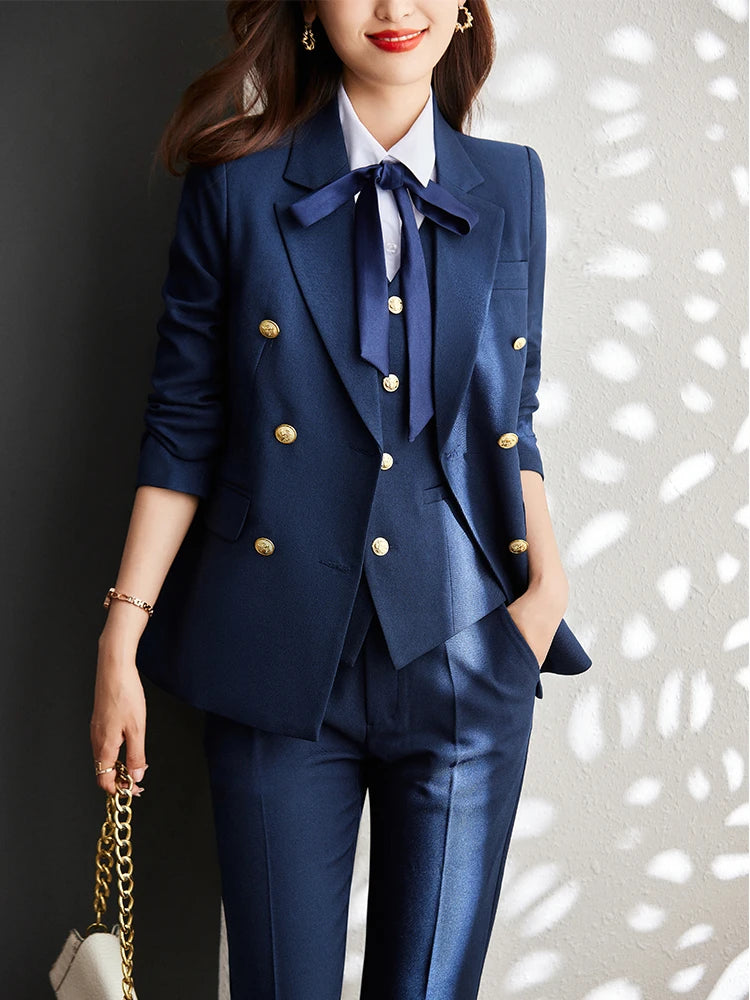 Vest Blazer and Pant Suit