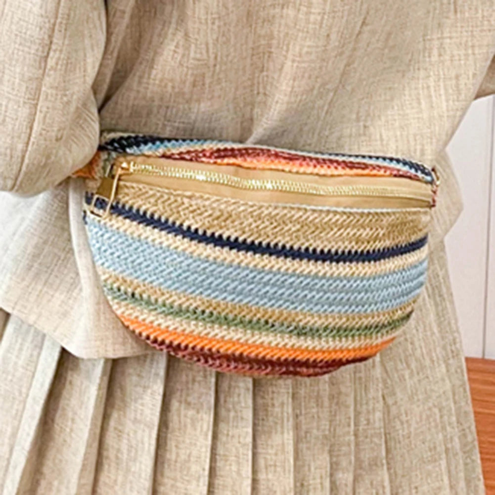 Rainbow Striped Fanny Pack Bum Bag