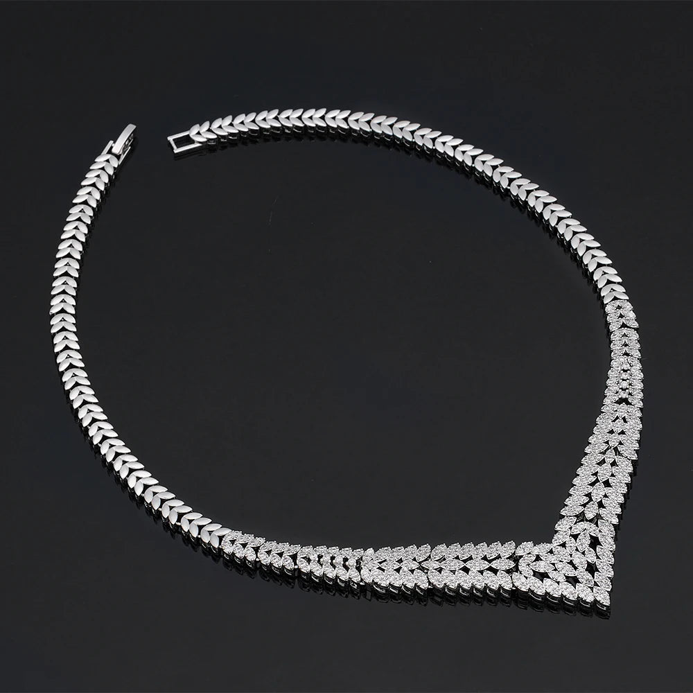 4 Pieces Zirconia Necklace Set