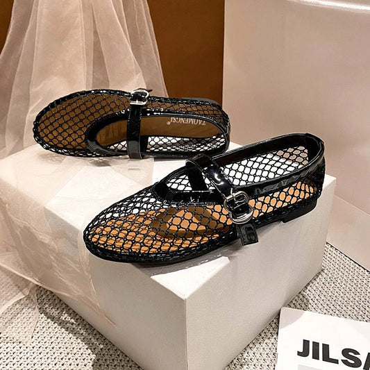 Women Mesh Ballet Flats