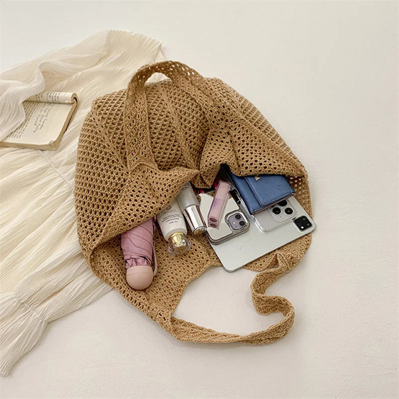 Women Crochet Tote Bag Fashion