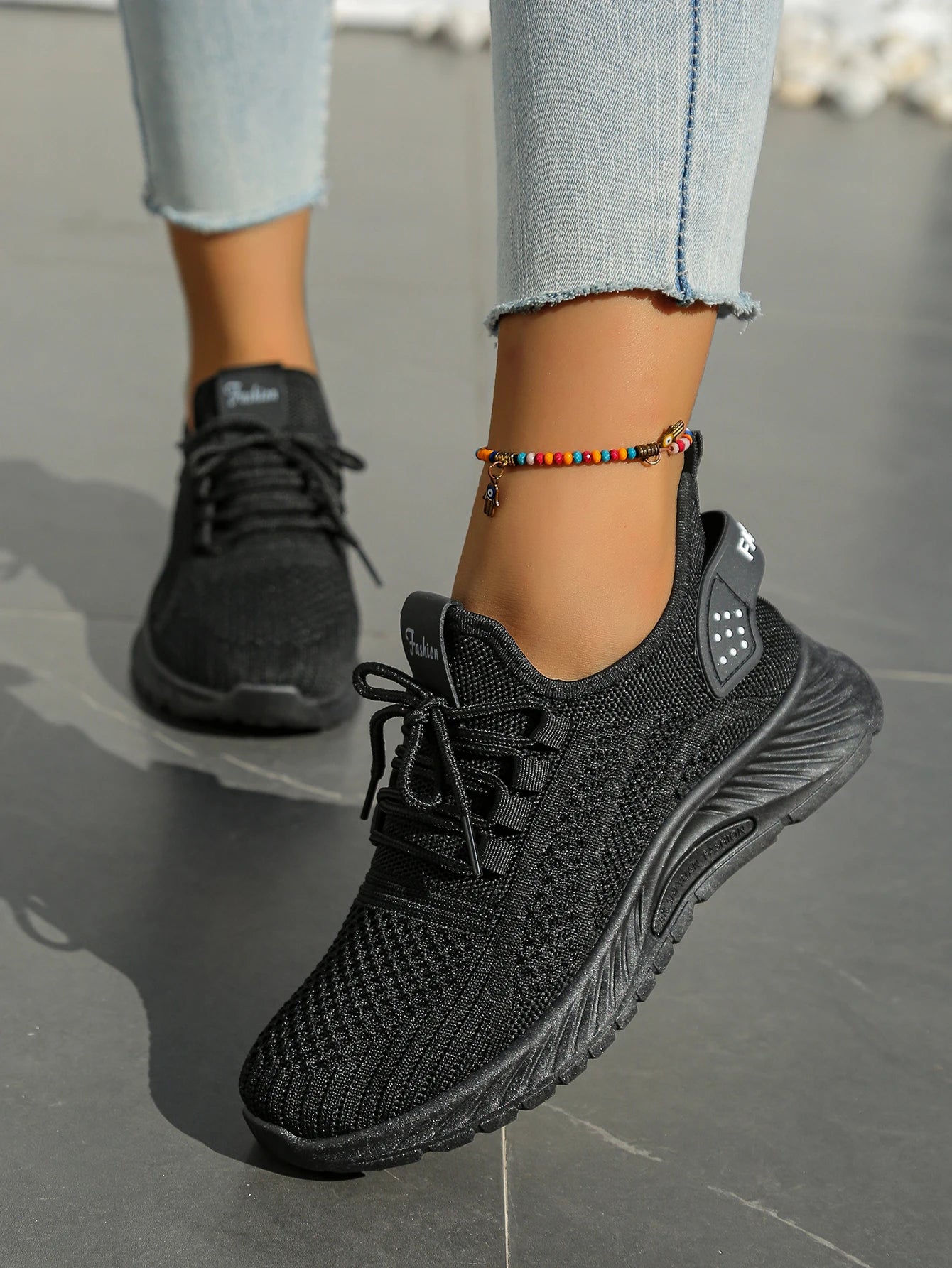 Shoes women fall 2024 new fashion leisure sports single shoes wholesale cross-border factory trend fly weaving women shoes