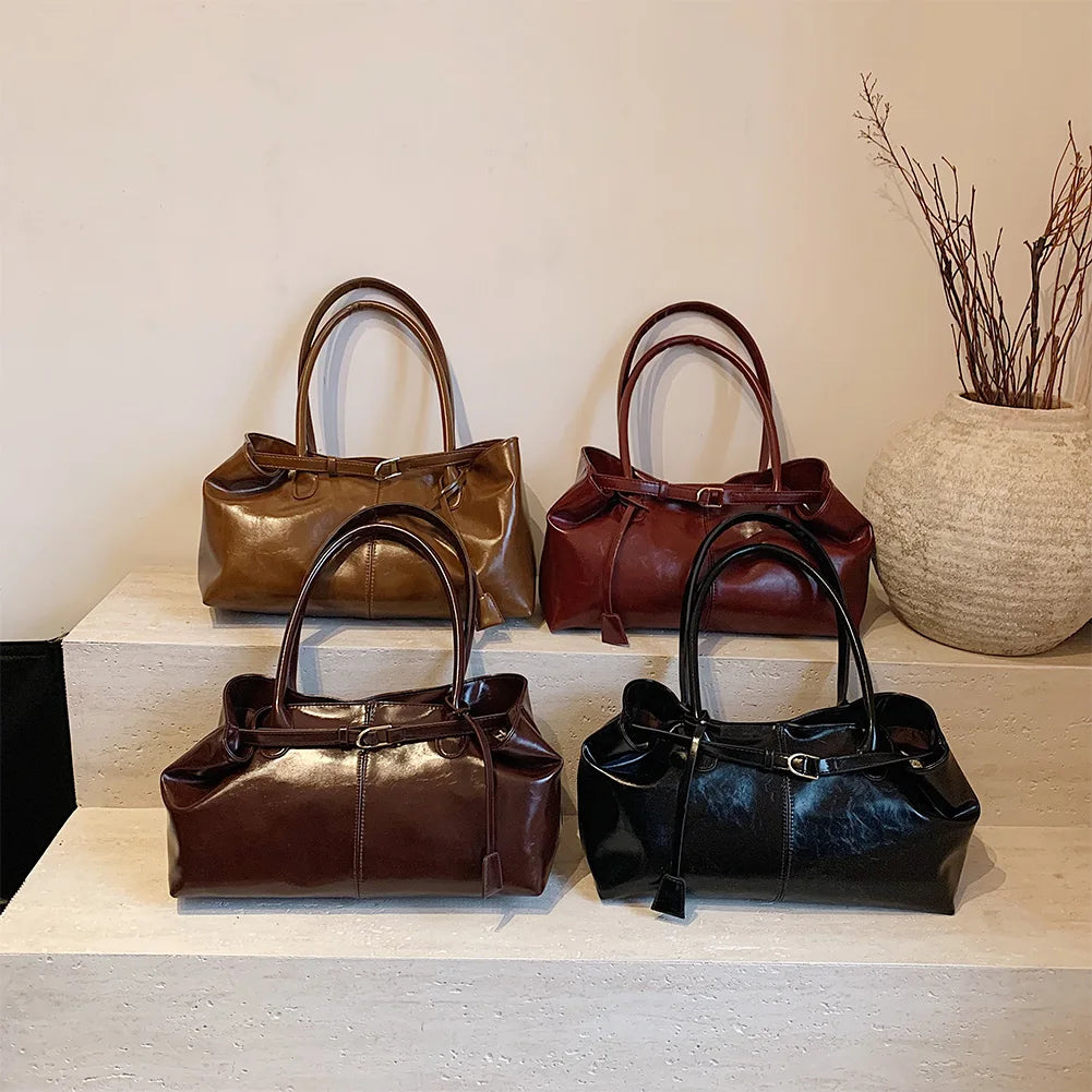 Leather Hobo Handbag