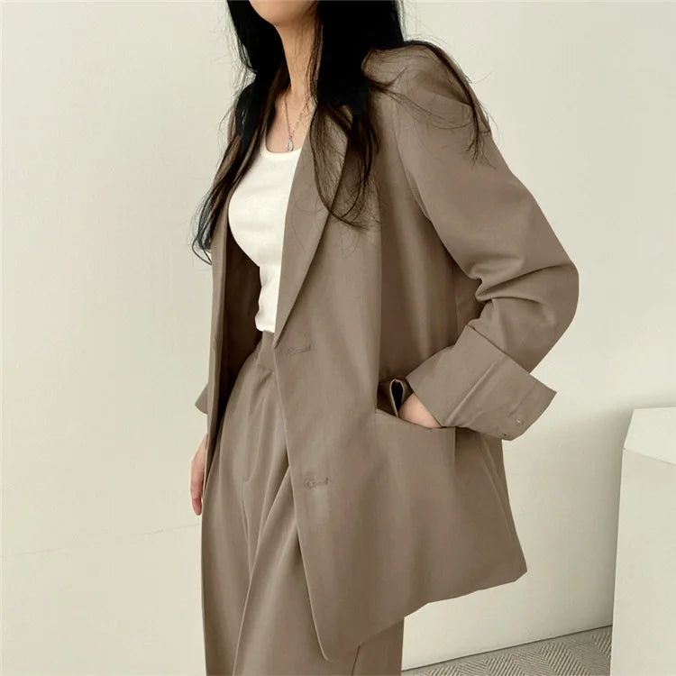 Fall Fashion Long Sleeve Blazer Mujer Pant Sets Blazers Women 2024 Casual Womens 2 Piece Outfit Set Suits Outwear