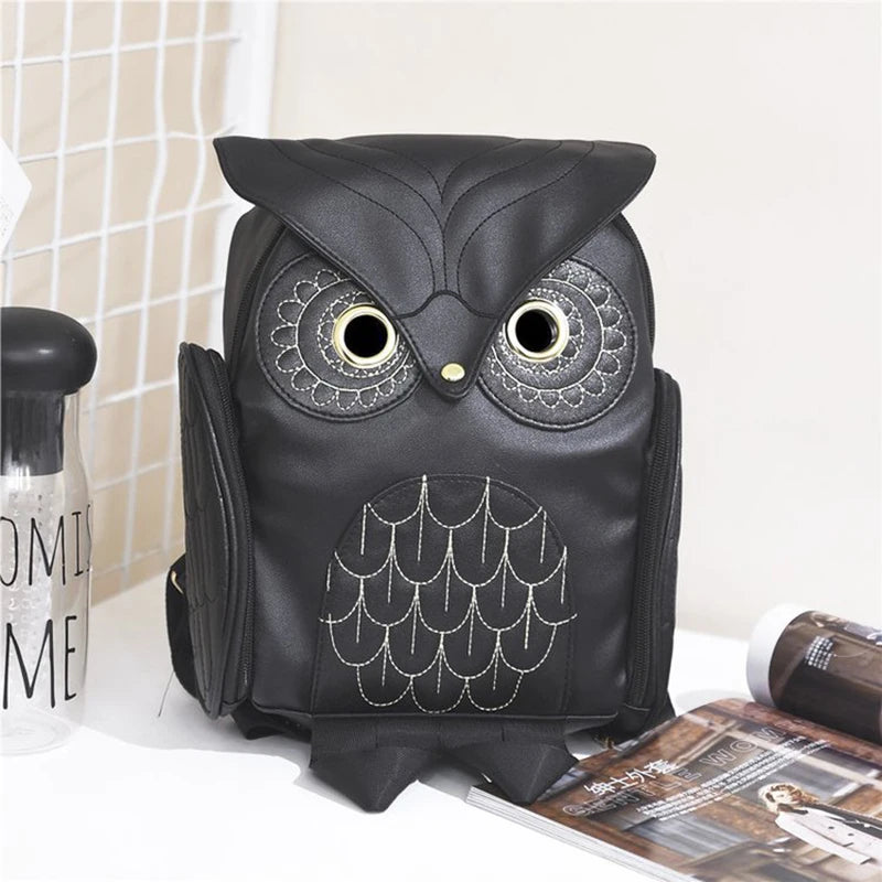 PU Embossed Owl Backpack