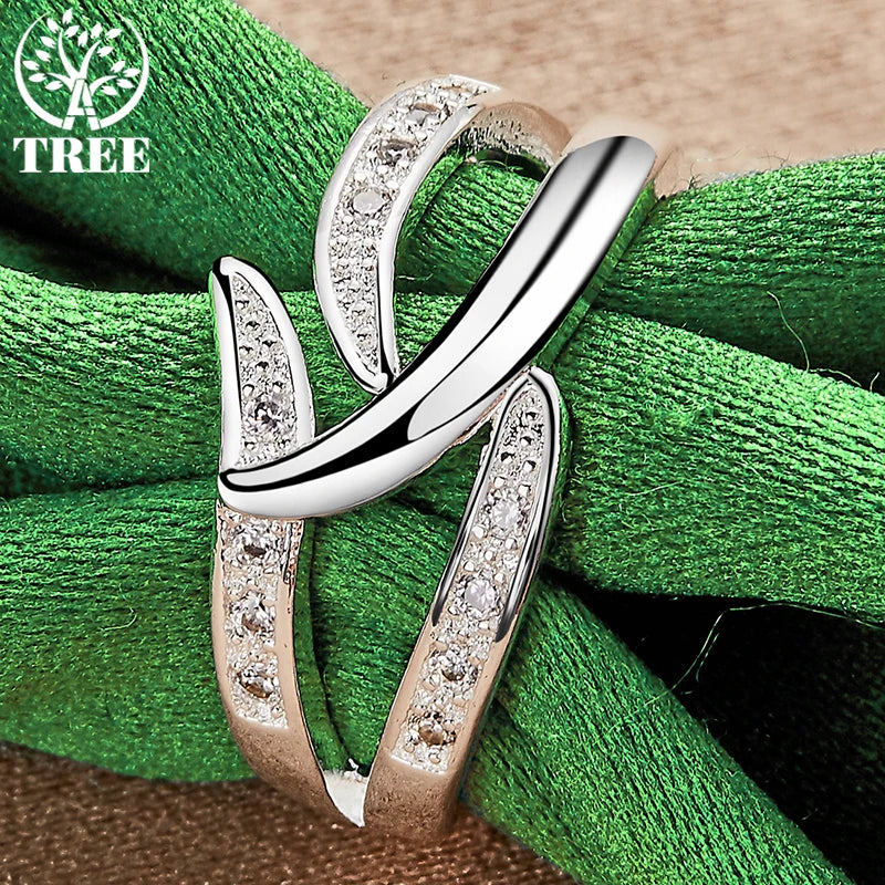 925 Sterling Silver Zircon Ring
