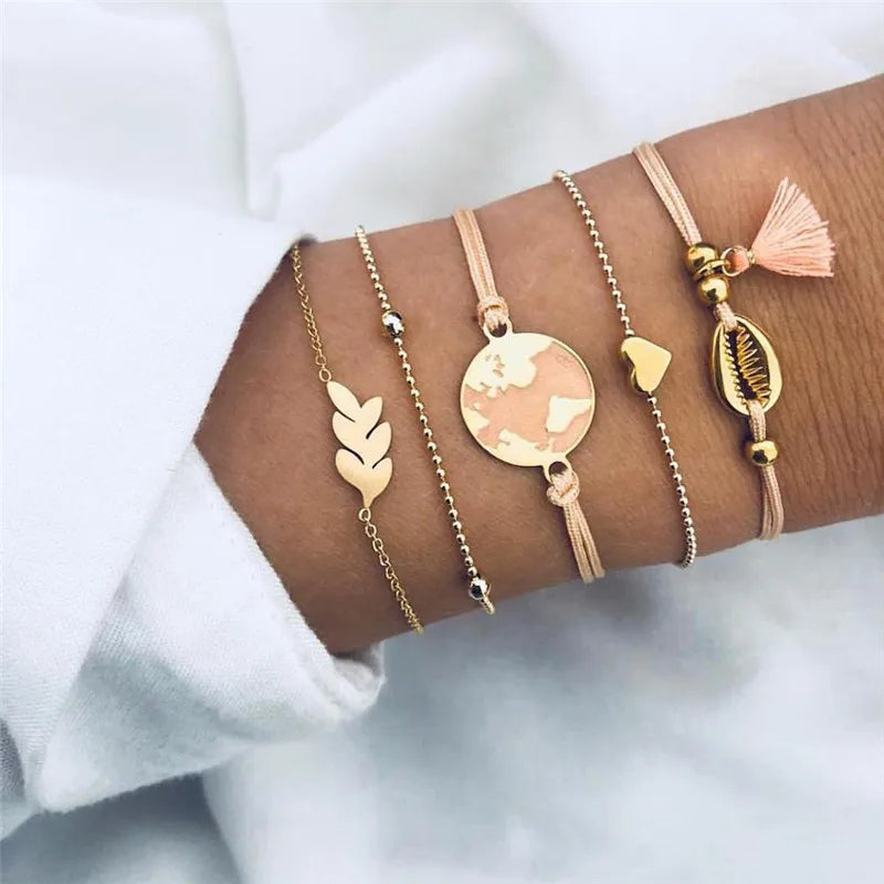 Trendy Geometric Link Chain Bracelet