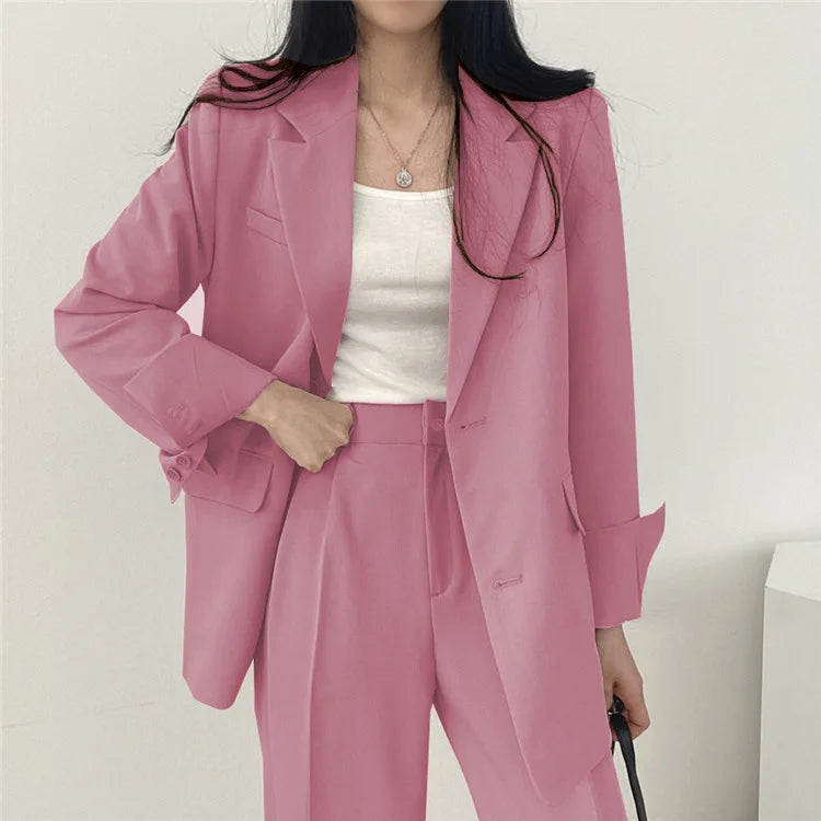 Fall Fashion Long Sleeve Blazer Mujer Pant Sets Blazers Women 2024 Casual Womens 2 Piece Outfit Set Suits Outwear