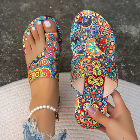 Slippers Flower Pattern