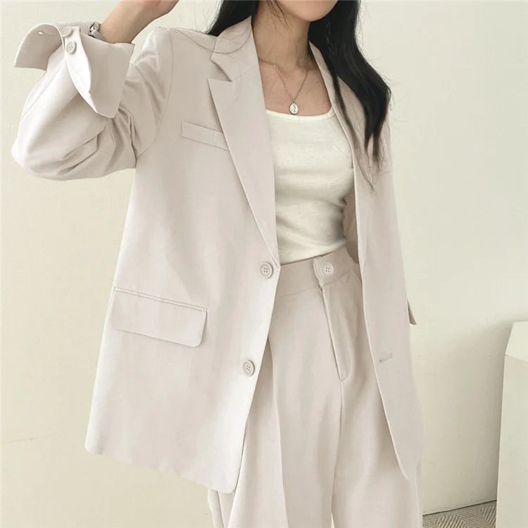 Fall Fashion Long Sleeve Blazer Mujer Pant Sets Blazers Women 2024 Casual Womens 2 Piece Outfit Set Suits Outwear