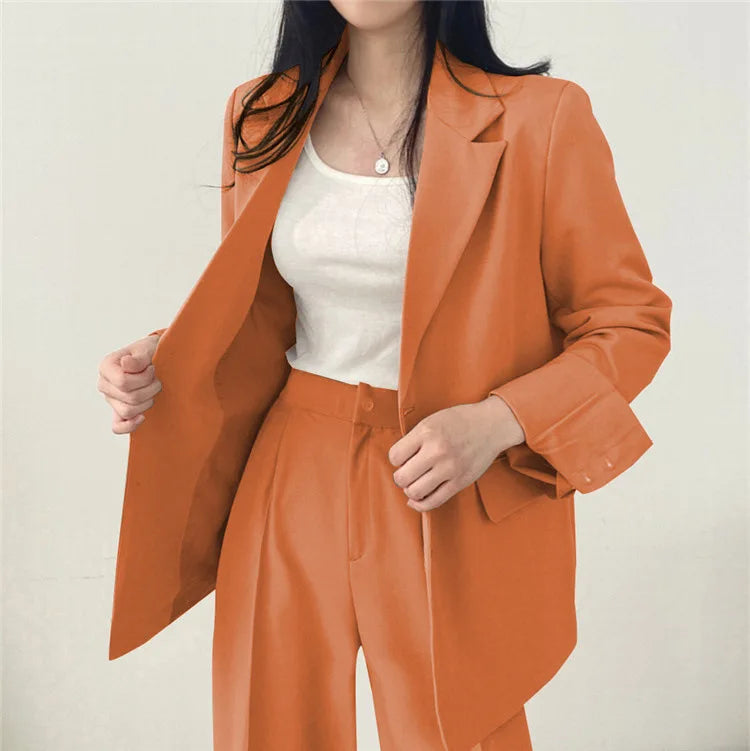 Fall Fashion Long Sleeve Blazer Mujer Pant Sets Blazers Women 2024 Casual Womens 2 Piece Outfit Set Suits Outwear