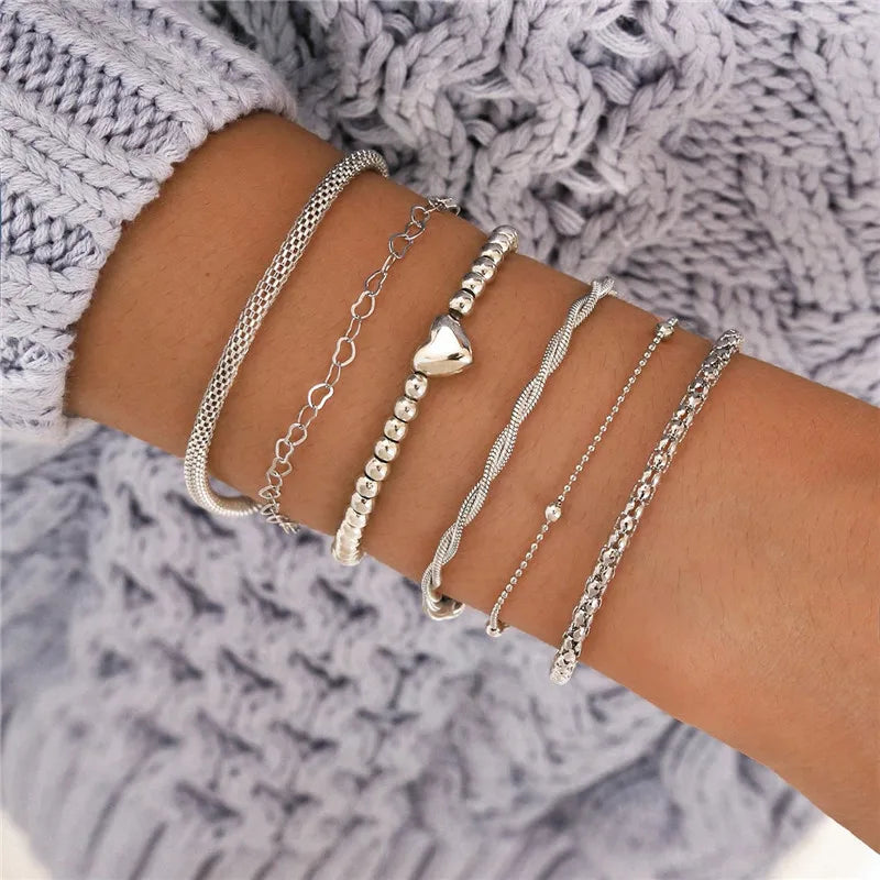 Trendy Geometric Link Chain Bracelet