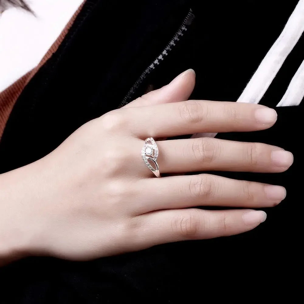 925 Silver Shiny Zircon Rings