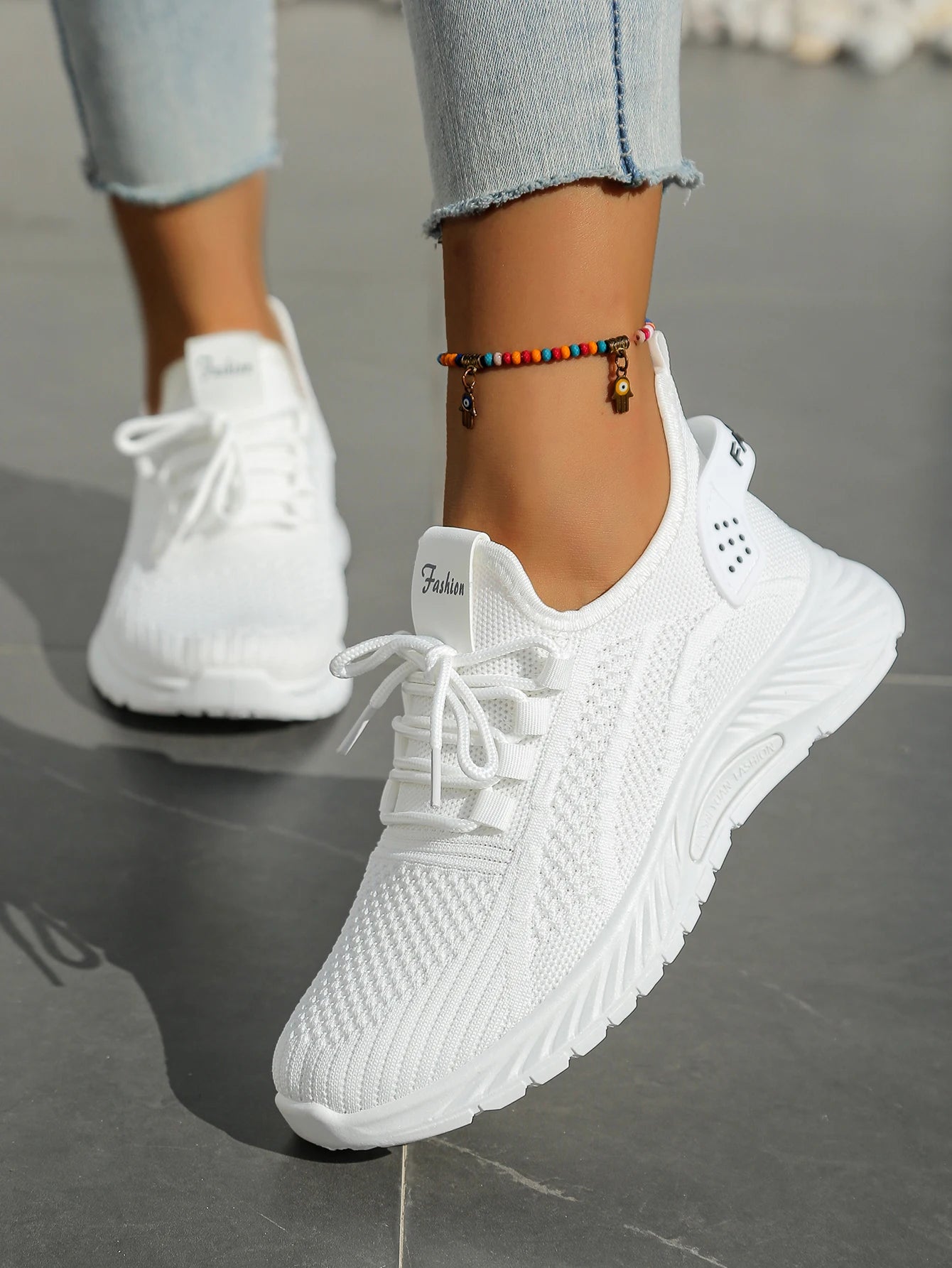 Shoes women fall 2024 new fashion leisure sports single shoes wholesale cross-border factory trend fly weaving women shoes