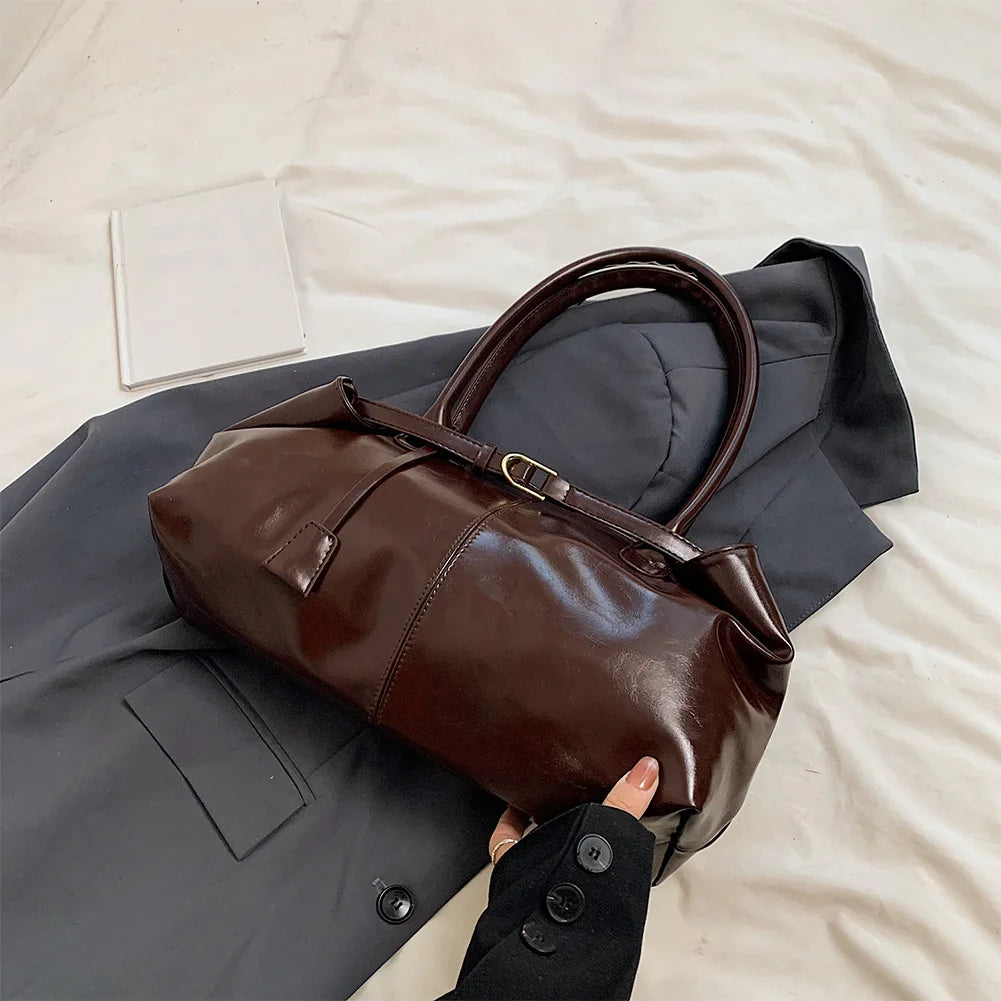 Leather Hobo Handbag