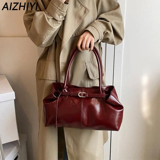 Leather Hobo Handbag