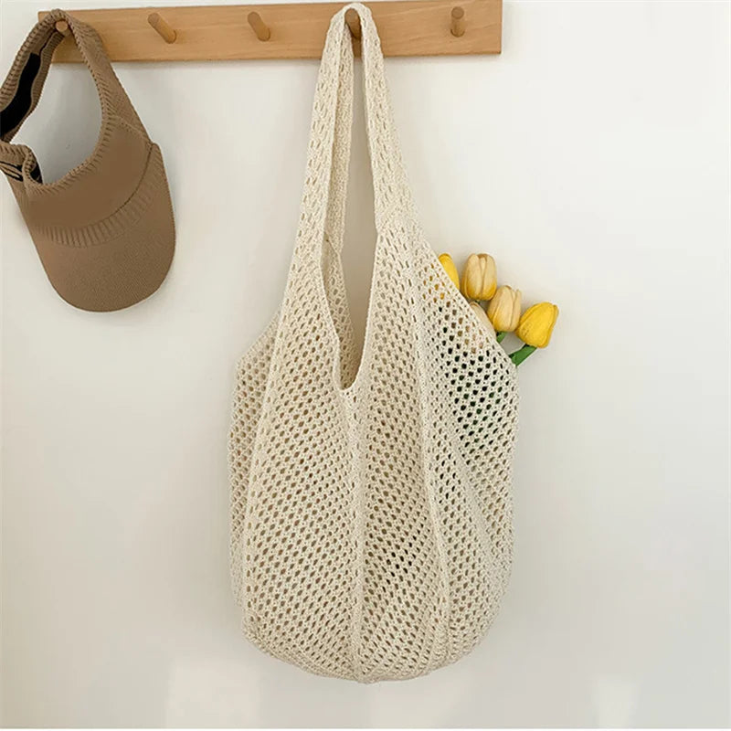 Women Crochet Tote Bag Fashion